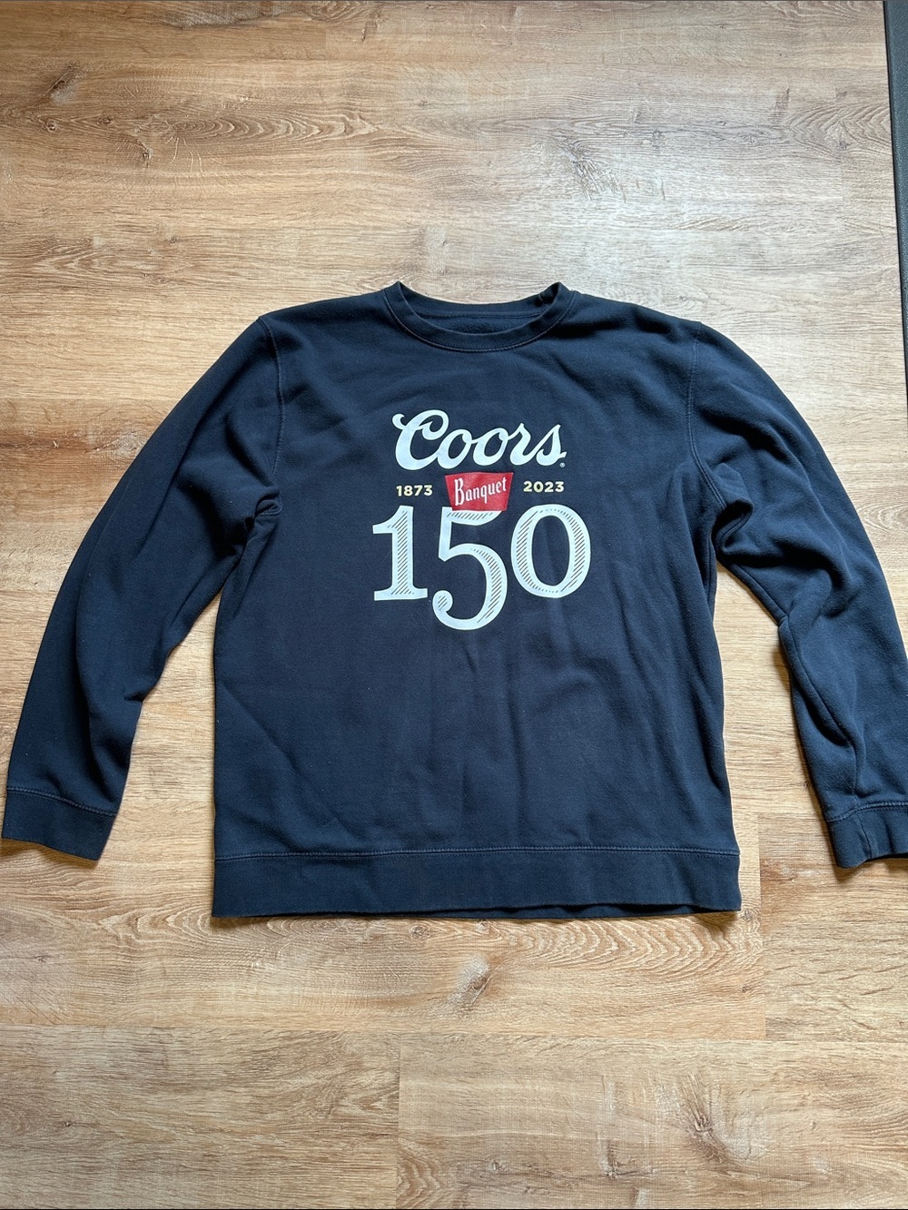 Coors Banquet Navy Blue Crewneck Sweater
